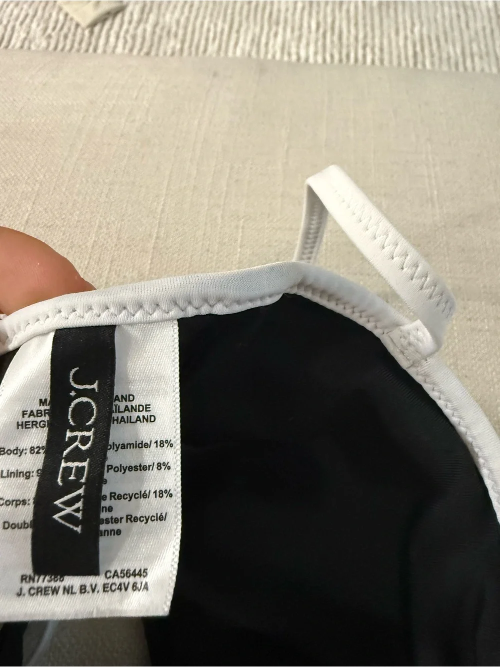 Jcrew Black and White Contrast Bandeau Bikini Set - Women Swim - Picture 2 of 3